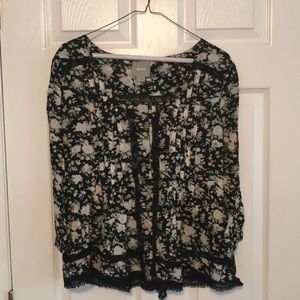 ANTHROPOLOGIE floral printed top